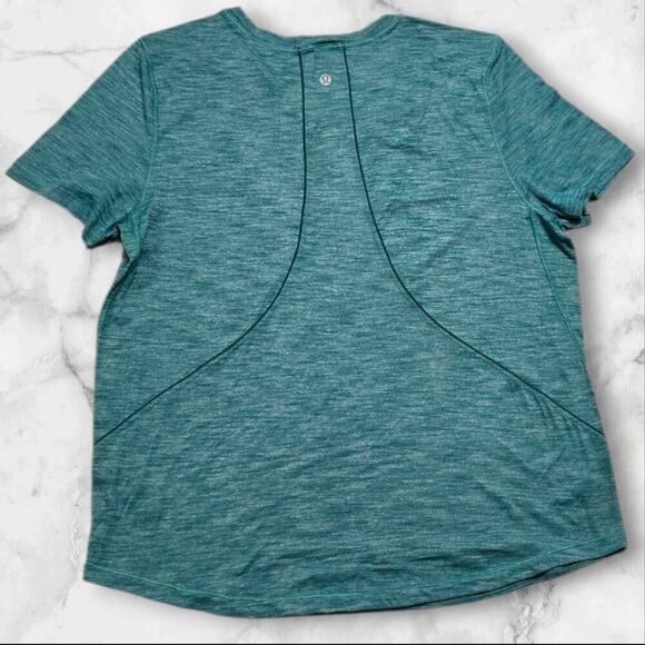 Lululemon Mens Large Teal Short Sleeve Shirt - Picture 2 of 2
